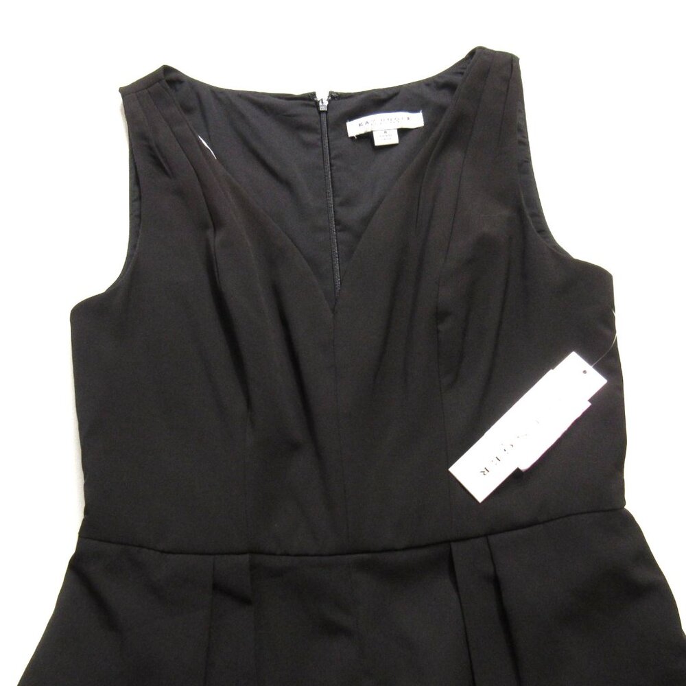 NWT Kay Unger Avery Ashlyn in Black Stretch Crepe Walk Through Maxi Jumpsuit 8 - Picture 8 of 12